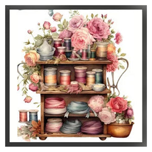 Yishu - Shelf - 50*50CM 11CT 3 Stamped Cross Stitch