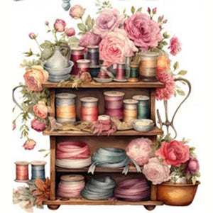 Yishu - Shelf - 50*50CM 11CT 3 Stamped Cross Stitch