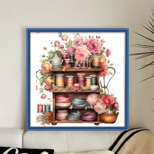 Yishu - Shelf - 50*50CM 11CT 3 Stamped Cross Stitch