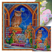 Load image into Gallery viewer, Yishu - Dragon And Owl Reading - 50*65CM 11CT 3 Stamped Cross Stitch
