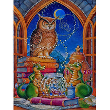 Load image into Gallery viewer, Yishu - Dragon And Owl Reading - 50*65CM 11CT 3 Stamped Cross Stitch
