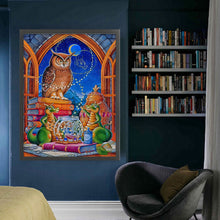 Load image into Gallery viewer, Yishu - Dragon And Owl Reading - 50*65CM 11CT 3 Stamped Cross Stitch
