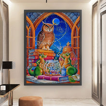 Load image into Gallery viewer, Yishu - Dragon And Owl Reading - 50*65CM 11CT 3 Stamped Cross Stitch
