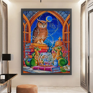 Yishu - Dragon And Owl Reading - 50*65CM 11CT 3 Stamped Cross Stitch