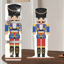 Load image into Gallery viewer, Christmas Wooden Crystal Painting Desktop Kit Diamond Art Table Decor(Xmas Nutcracker)
