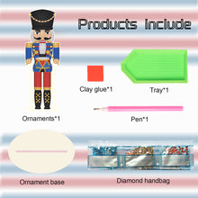 Load image into Gallery viewer, Christmas Wooden Crystal Painting Desktop Kit Diamond Art Table Decor(Xmas Nutcracker)
