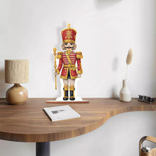 Load image into Gallery viewer, Christmas Wooden Crystal Painting Desktop Kit Diamond Art Table Decor(Xmas Nutcracker)
