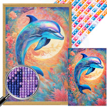 Load image into Gallery viewer, Dolphin 40*60CM(Picture) Partial AB Full Square Drill Diamond Painting
