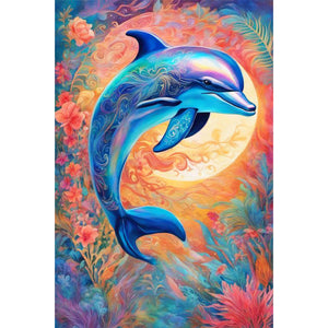 Dolphin 40*60CM(Picture) Partial AB Full Square Drill Diamond Painting