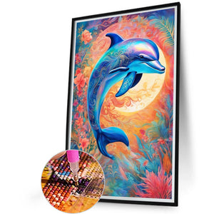 Dolphin 40*60CM(Picture) Partial AB Full Square Drill Diamond Painting