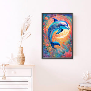 Dolphin 40*60CM(Picture) Partial AB Full Square Drill Diamond Painting