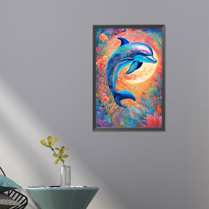 Dolphin 40*60CM(Picture) Partial AB Full Square Drill Diamond Painting