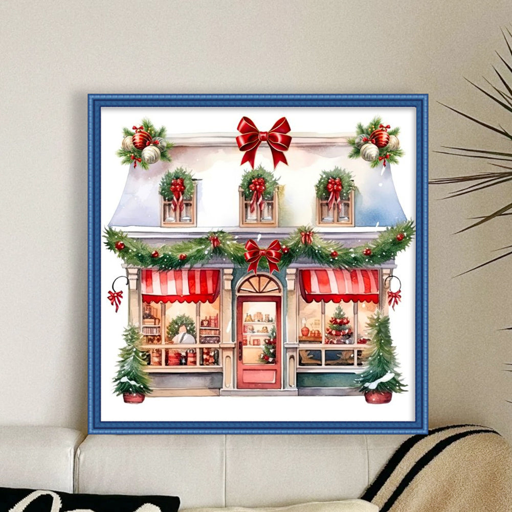 Christmas Shop - Full 11CT Counted Cross Stitch 50x50CM - Huacan