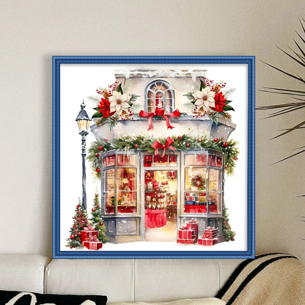 Christmas Shop - Full 11CT Counted Cross Stitch 50x50CM - Huacan