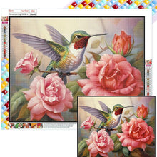 Load image into Gallery viewer, Flower Hummingbird 50*40CM(Canvas) Full Square Drill Diamond Painting
