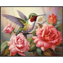 Load image into Gallery viewer, Flower Hummingbird 50*40CM(Canvas) Full Square Drill Diamond Painting
