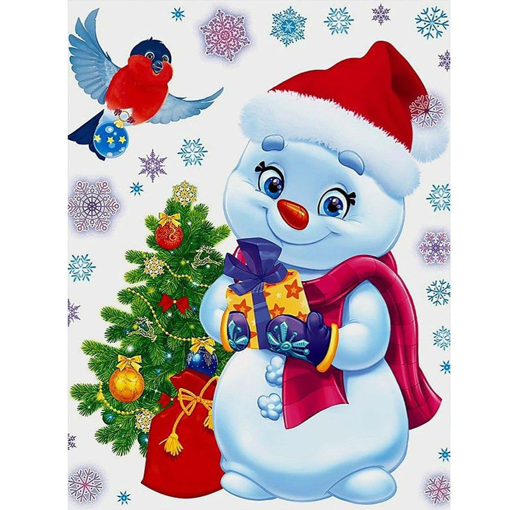 Christmas Snowman 30*40CM(Canvas) Full Round Drill Diamond Painting