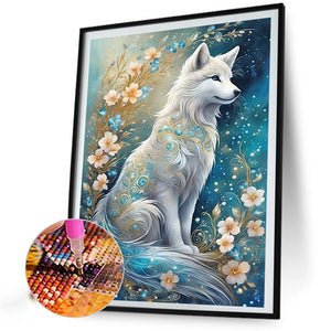 White Fox 40*60CM(Picture) Full Round Drill Diamond Painting