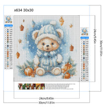 Load image into Gallery viewer, Christmas Bear 30*30CM(Canvas) Full Round Drill Diamond Painting

