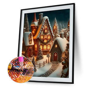 Igloo 30*40CM(Canvas) Full Round Drill Diamond Painting