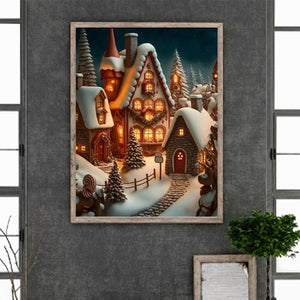 Igloo 30*40CM(Canvas) Full Round Drill Diamond Painting