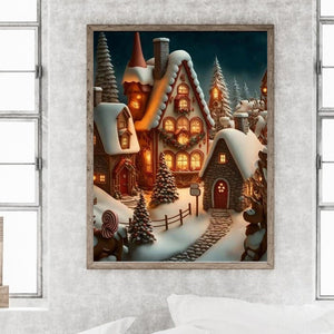 Igloo 30*40CM(Canvas) Full Round Drill Diamond Painting