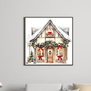 Christmas Candy House 30*30CM(Canvas) Full Round Drill Diamond Painting