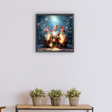 Load image into Gallery viewer, Three Santas By The Christmas Tree 30*30CM(Canvas) Full Round Drill Diamond Painting
