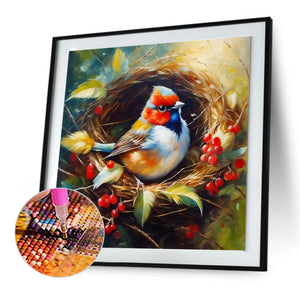 Bird In A Nest 30*30CM(Canvas) Full Round Drill Diamond Painting