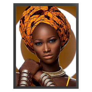 Yishu - African Woman - 40*53CM 11CT 3 Stamped Cross Stitch