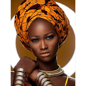 Yishu - African Woman - 40*53CM 11CT 3 Stamped Cross Stitch