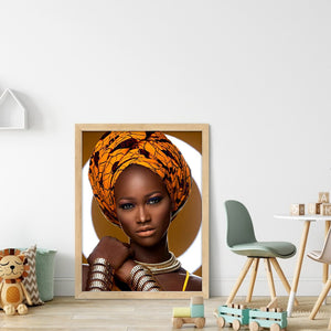 Yishu - African Woman - 40*53CM 11CT 3 Stamped Cross Stitch