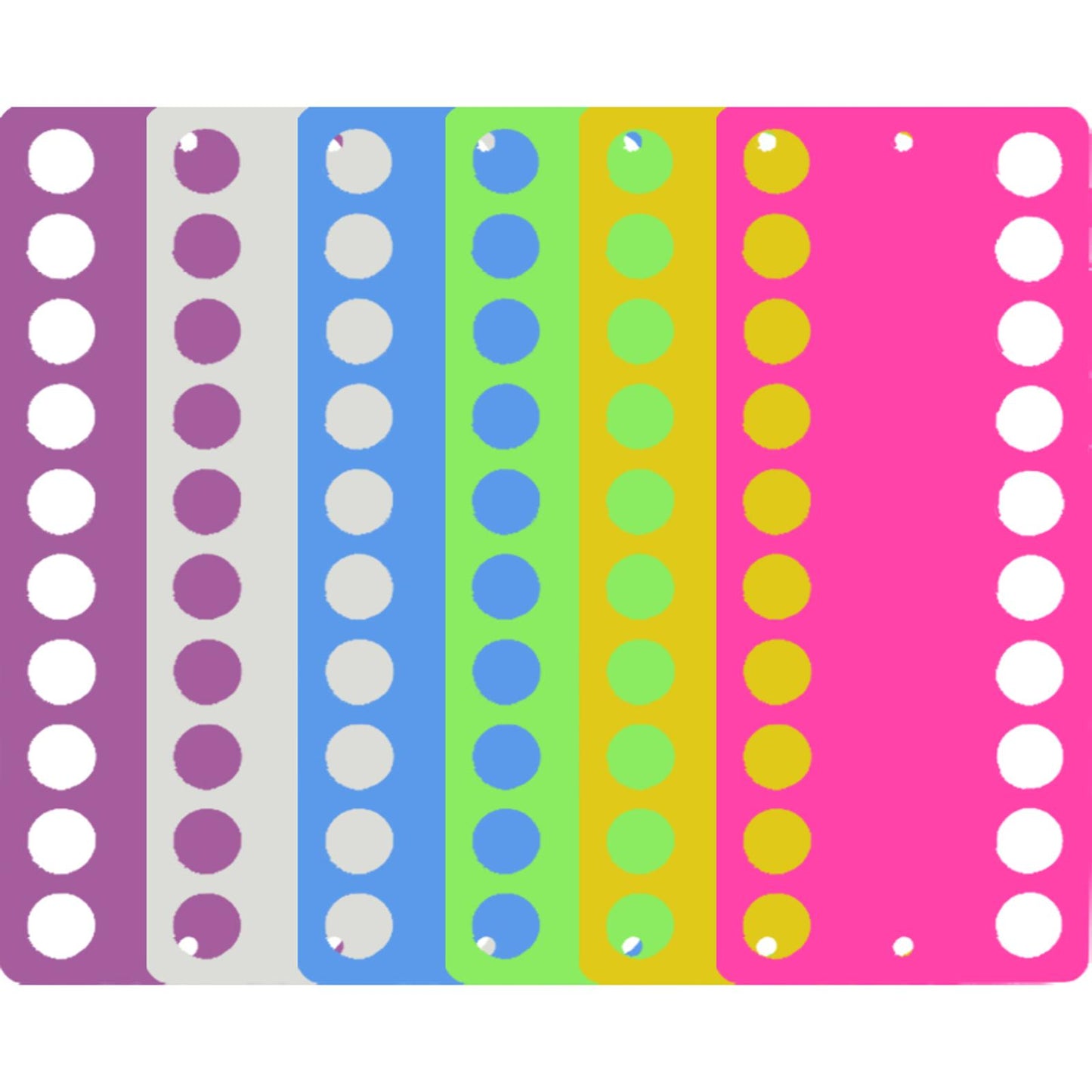5PCS Sewing Thread Winding Plate Board 19.4x8CM | 20 Round Holes Floss Organizer for Cross Stitch & Needlework