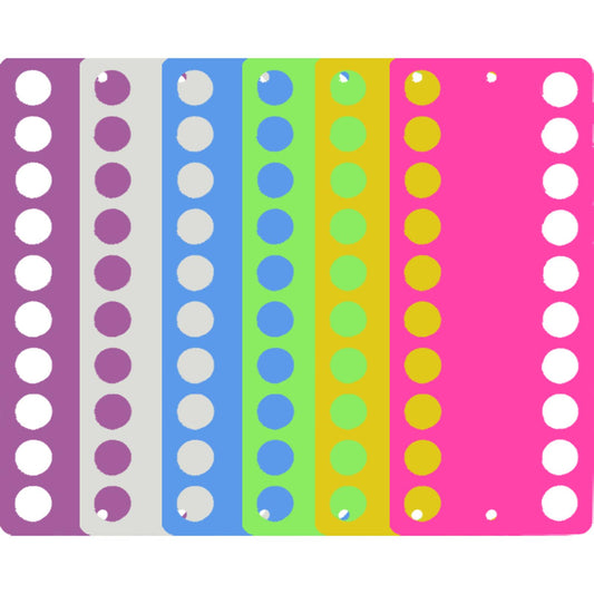 5PCS Sewing Thread Winding Plate Board 19.4x8CM | 20 Round Holes Floss Organizer for Cross Stitch & Needlework
