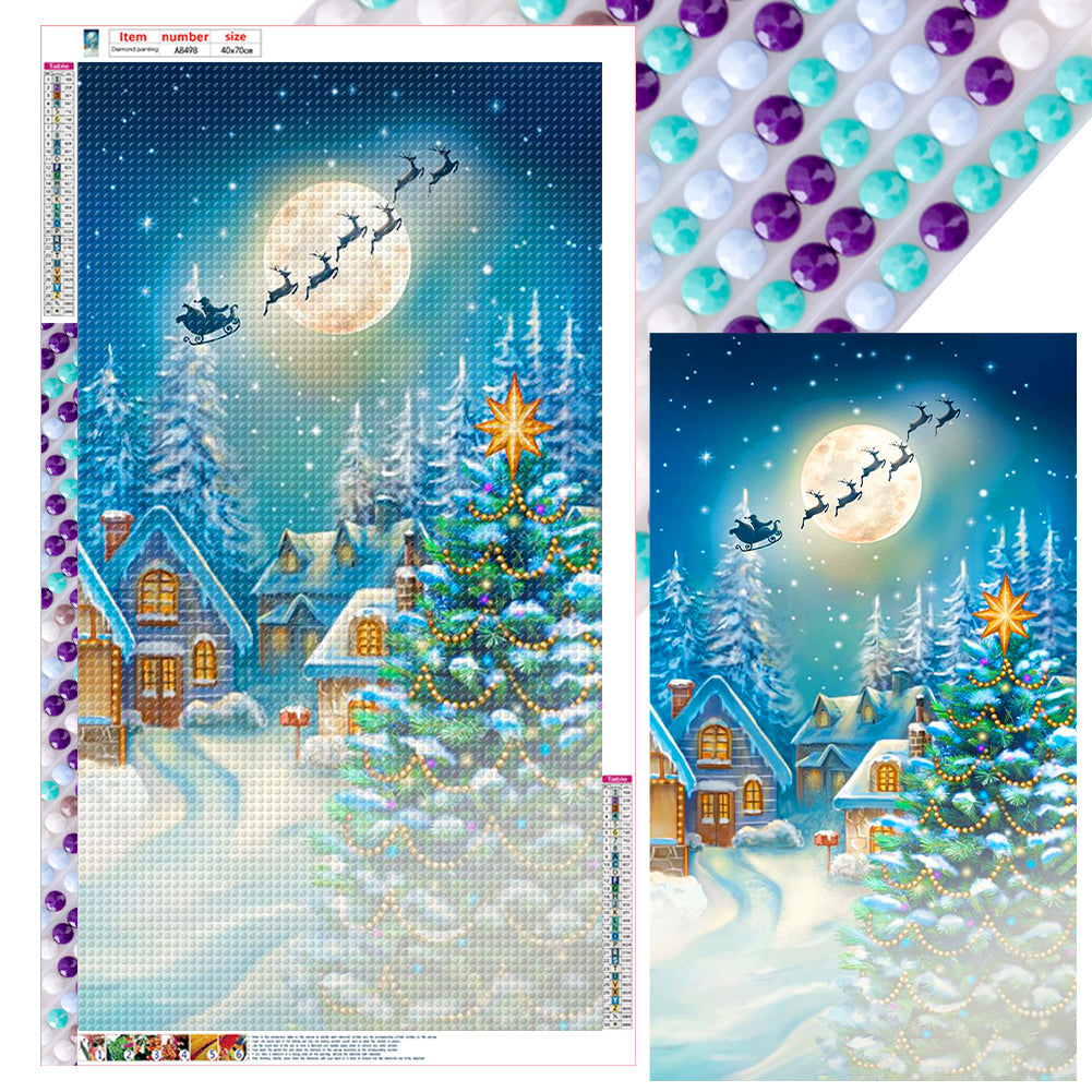 Christmas Eve 40*70CM(Canvas) Full Round Drill Diamond Painting