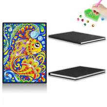 Load image into Gallery viewer, 50 Pages A5 Special Shaped Diamond Painting Diary Book for Teens (Abstract Carp)
