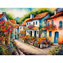 Load image into Gallery viewer, Countryside Town 40*30CM(Canvas) Full Round Drill Diamond Painting
