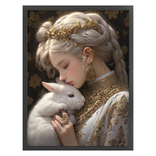 Load image into Gallery viewer, Yishu - Rabbit And Girl - 50*65CM 11CT 3 Stamped Cross Stitch
