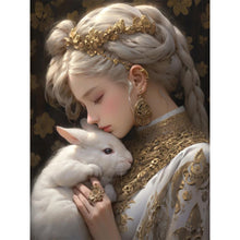 Load image into Gallery viewer, Yishu - Rabbit And Girl - 50*65CM 11CT 3 Stamped Cross Stitch
