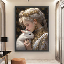 Load image into Gallery viewer, Yishu - Rabbit And Girl - 50*65CM 11CT 3 Stamped Cross Stitch
