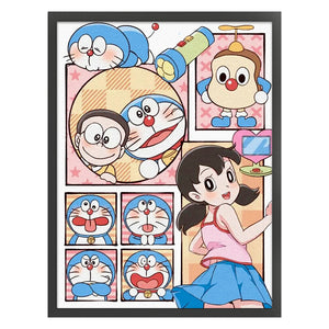 Yishu - Doraemon - 50*65CM 11CT 3 Stamped Cross Stitch
