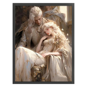 Yishu - King And Queen - 50*65CM 11CT 3 Stamped Cross Stitch