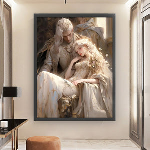 Yishu - King And Queen - 50*65CM 11CT 3 Stamped Cross Stitch