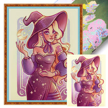 Load image into Gallery viewer, Yishu - Witch - 50*63CM 11CT 3 Stamped Cross Stitch
