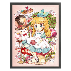 Yishu - Cartoon Alice - 50*65CM 11CT 3 Stamped Cross Stitch