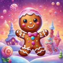 Load image into Gallery viewer, Gingerbread Cookies And Candy House 40*40CM(Picture) Full Round Drill Diamond Painting
