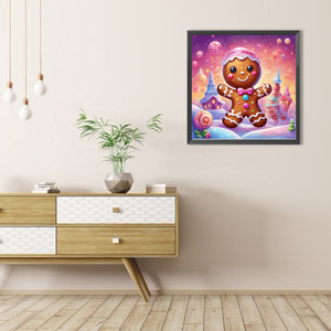 Gingerbread Cookies And Candy House 40*40CM(Picture) Full Round Drill Diamond Painting