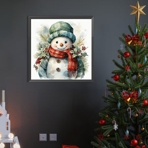 Snowman 40*40CM(Picture) Full Round Drill Diamond Painting