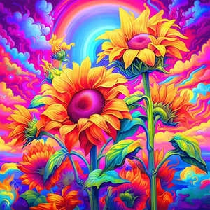 Sunflower 50*50CM(Canvas) Full Round Drill Diamond Painting