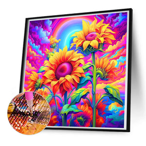 Sunflower 50*50CM(Canvas) Full Round Drill Diamond Painting